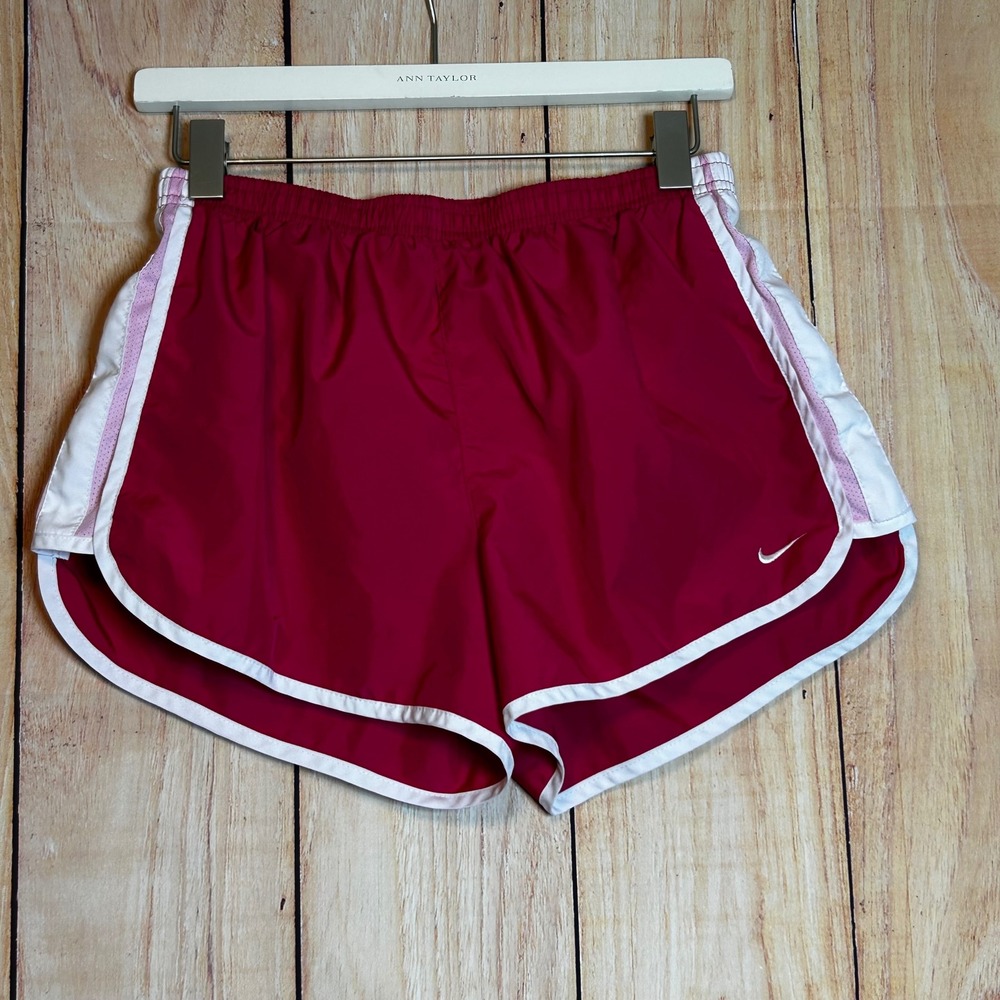 Nike Running Shorts Womens‎ S Pink Mesh Trim Athletic Tempo Sporty Athleisure